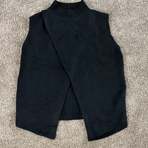 Black Sleeveless Knit Vest